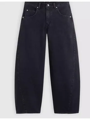 New Levi's 24x30 Premium Super Baggy Barrel Women's Jeans Open Mind Black thumbnail 5