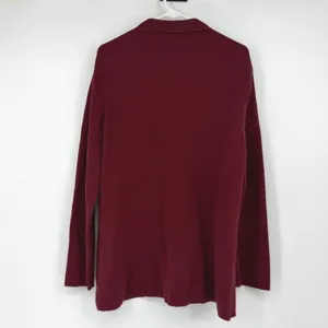 J.Crew Factory Sweater Blazer Women's XXL Burgundy Cotton Knit Fall thumbnail 2