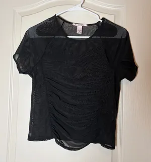 Victoria’s Secret Like New Mesh Ruched Top, Sold Out, Size Medium. thumbnail 1
