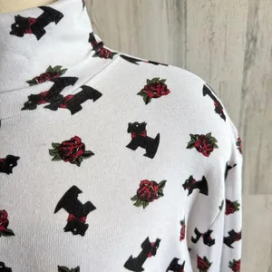 Vintage Christmas Turtleneck scottie dog‎ Shirt – Size XL Holiday thumbnail 4
