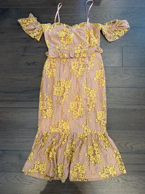 MAJORELLE Sashie Midi Dress in Golden Blush Size XS - C57-007 thumbnail 2