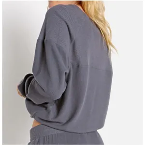 Eberjey - Cozy Time Combo Sweatshirt in Gunmetal Grey thumbnail 3