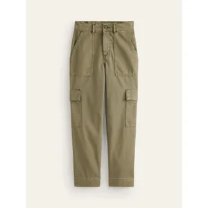 Boden Cargo Trousers Pants Size 10‎ Olive Green Patch Pockets High Waist thumbnail 9