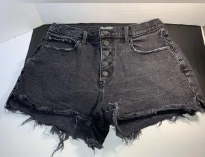 Abercrombie & Fitch mom shorts high rise black curve love women’s size 31/12 thumbnail 1