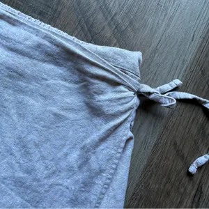 Old Navy High-Waisted Faux-Wrap Linen-Blend Mini Skort thumbnail 5