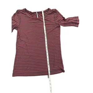 Free People Red Gray Leader Of The Pack Elbow Sleeve Tee Womens M‎ soft stretchy thumbnail 6
