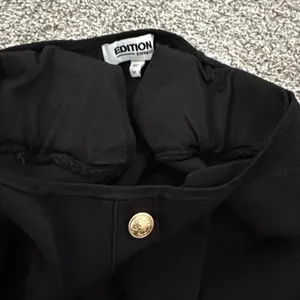 Edition Express Black Long Sleeve Cropped Top with Gold Buttons thumbnail 9