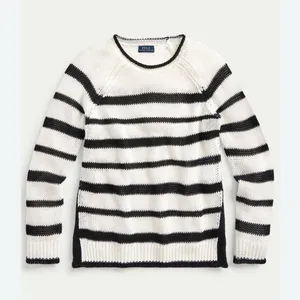 Polo Ralph Lauren Women's Crew Striped Knit Sweater thumbnail 2
