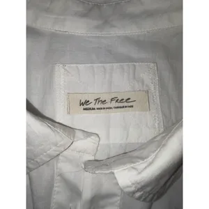 We The Free People Button Front Tunic Womens Freya Poplin Oversized M Ivory‎ thumbnail 5