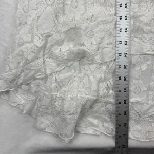 Cupshe White Lace Dress PomPom Tie V Neck Sleeveless Summer‎ Beach Size L thumbnail 7