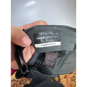Nike Golf Hat Unisex OSFM Black Excellent Perforated Swoosh Adjustable Cap thumbnail 3