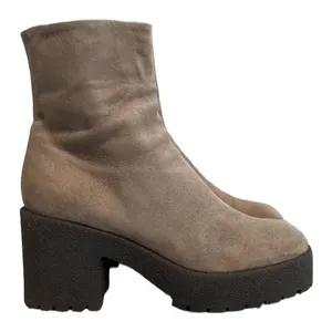Charles David Taupe Suede Platform Ankle Boots Made in Italy Lug‎ Sole Size 39 thumbnail 3