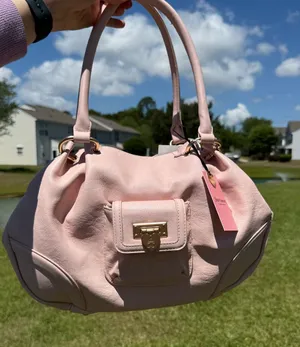 Juicy Couture Blush Pink Satchel Bag Heart Lock Y2K Purse thumbnail 1