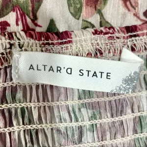 Altar'd State Jordan Floral Tiered Maxi Dress Boho Cottagecore Wedding Guest M thumbnail 9