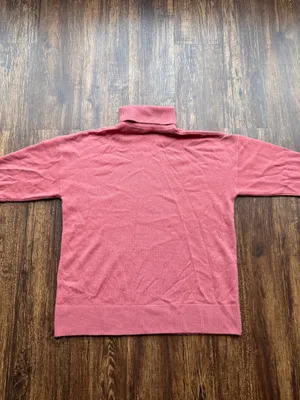 L.L.Bean Women’s Pink Cashmere Turtleneck Sweater Soft Knit Pullover- Size Me thumbnail 4