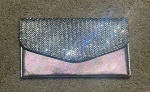 Coach Sequin Rose Gold Silver Clutch Purse thumbnail 1