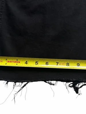 OAT NEW YORK Black Wide Leg Raw Hem Jeans High Rise Women Size 4 27 Grunge Retro thumbnail 11