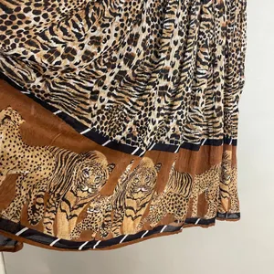 Vintage Broomstick Skirt Animal Print Safari Leopard Tiger Cheetah Big Cat Boho thumbnail 7