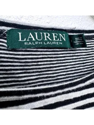 Lauren Ralph Lauren Women's Casual Summer Nautical Striped Blouse Top Size M thumbnail 3