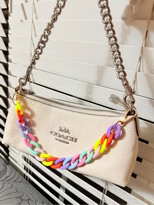 NWT Coach Charlotte Shoulder Bag cl407 with rainbow chain thumbnail 1