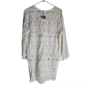 NWT Threadzwear Lace White Cover Up - One Size Fit thumbnail 2