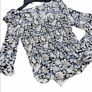 En creme large boho floral romantic tunic/dress thumbnail 2