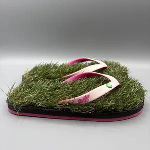 GFF Turf Flip Flops 10 Fit Women Size 7 7.5 Thongs Grass Halloween Party Novelty thumbnail 3