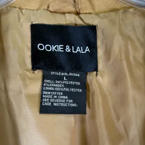 Ookie‎ & Lala Faux Suede Moto Jacket Size L thumbnail 4