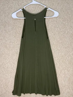 XS Army green Lulus dress stretchy‎ sleeveless summer dress minimalist thumbnail 2