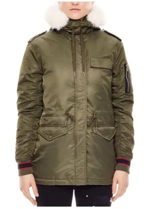 Sandro Green Hooded Parka thumbnail 1