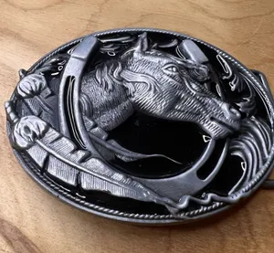 Horsehead Metal Belt Buckle NWOT thumbnail 1