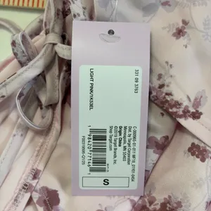 Wild Fable Small Dress Pink‎ Floral Lace Halter Maxi Side Slit NEW Cottagecore thumbnail 12