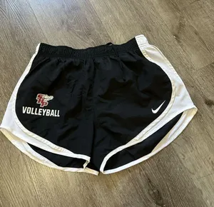 Nike Black Volleyball Running Shorts with White Trim thumbnail 1
