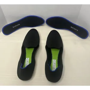 Rothy's The Loafer Black Round Toe Knit Ballet Flats Women's Size W12/EU 43 thumbnail 5