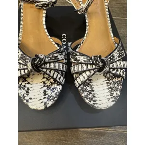 Coach Meg heel ankle-strap sandal featuring‎ a kitten heel Genuine Snakeskin thumbnail 5