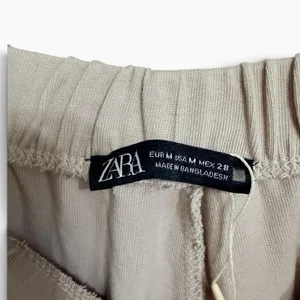 Zara beige bloomer Harem Pants Women's Size Medium thumbnail 5