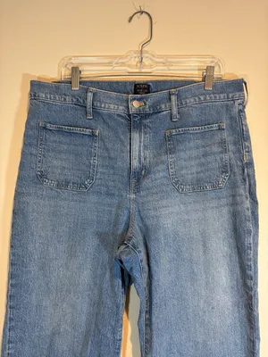 J Crew Wide-Leg Cropped Utility-Pocket Jean in All-Day Stretch thumbnail 3