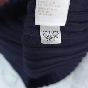 Vtg 2004 Tommy Hilfiger Sweater Womens‎ XL Cable Stripe Turtleneck Cotton Y2K thumbnail 7