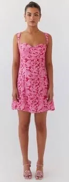 Peppermayo Pink with red flowers dress thumbnail 1