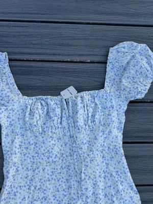 FORE blue floral boutique midi dress Size L thumbnail 2