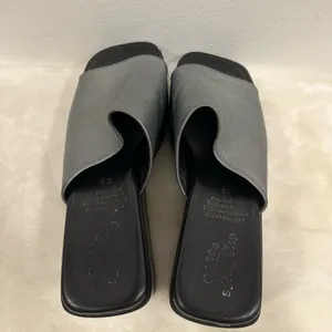 Spring Step Italian Silver Wedge 90s Y2K style platform dress casual Sandals! thumbnail 6