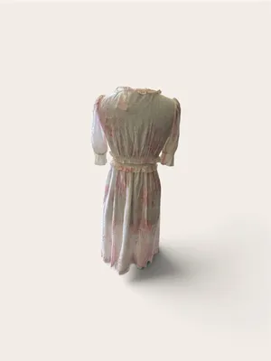 1. State Pastel Pink Floral Maxi Dress with Ruffled Puff Sleeves size XS thumbnail 3