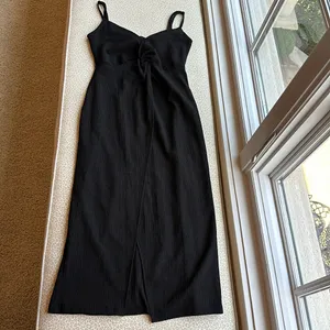 Bershka Black Spaghetti Strap Open Back Dress thumbnail 3