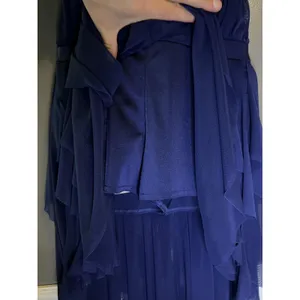 Kellé Dress Womens Medium Blue Sweetheart Ruffle Hanky Hem Hi-Low Formal thumbnail 6