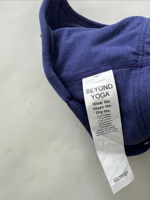 Beyond Yoga Spacedye Slim Racerback Tank Sports Bra in Eternal Blue Heather XS thumbnail 4
