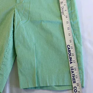 Ralph Lauren‎ Active Green White Pinstripe Golf Shorts Women 6 Seersucker Style thumbnail 3