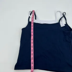 Yale Univerity blue & white game day spell out cropped tank top size medium thumbnail 4