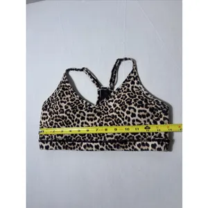 Zyia Active Mesh Racerback Sports Bra Leopard Print Women's Size Large thumbnail 6