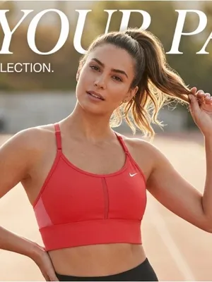Nike Sports Bra Women’s Size M Orange Dri-FIT Crisscross Strappy(A596) thumbnail 2