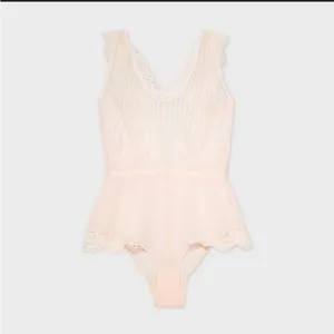 Auden Striped Chiffon Bodysuit Honeysuckle Peach XS thumbnail 2